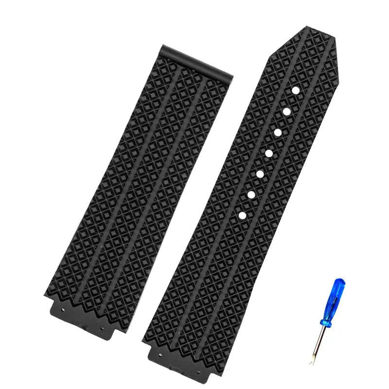 Silicone Rubber Watchband 26mm×19mm 25mm×17mm