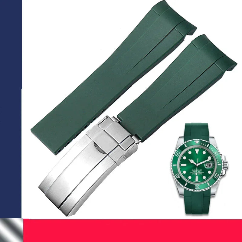 Silicone Rubber Watchband 20mm 21mm