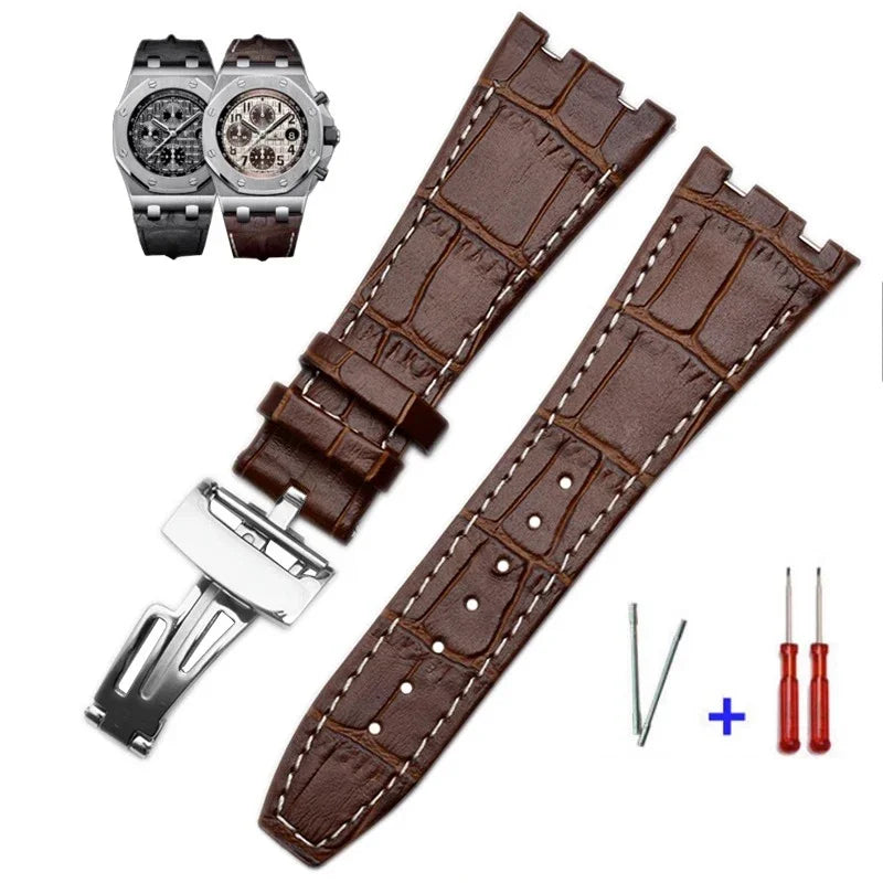 Genuine Leather Watchband 26mm