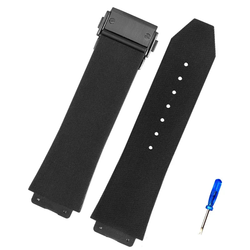 Silicone Rubber Watchband 26mm×19mm 25mm×17mm