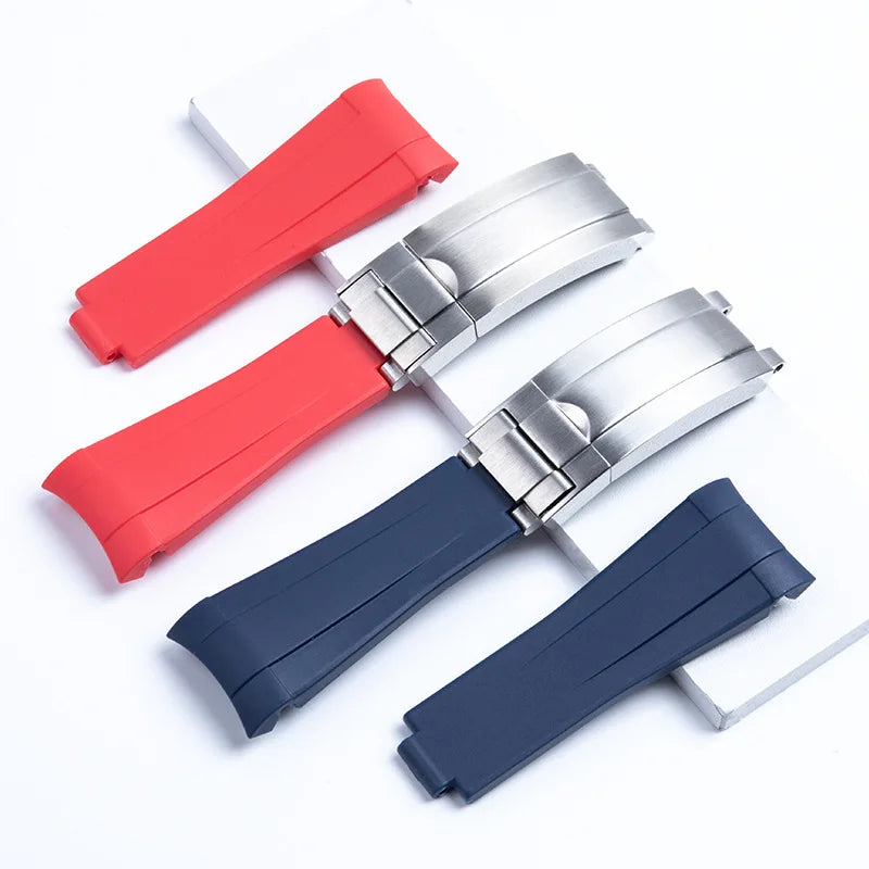 FKM Fluororubber Watchband 19mm 20mm