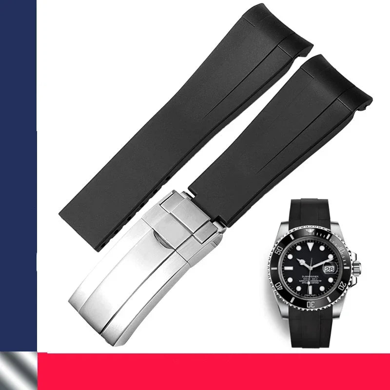 Silicone Rubber Watchband 20mm 21mm
