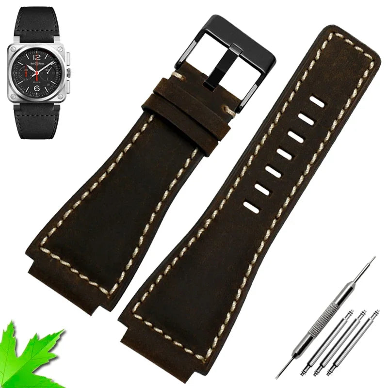 Genuine Leather Watchband 35mm×24mm