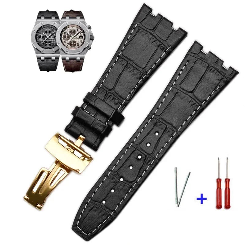Genuine Leather Watchband 26mm